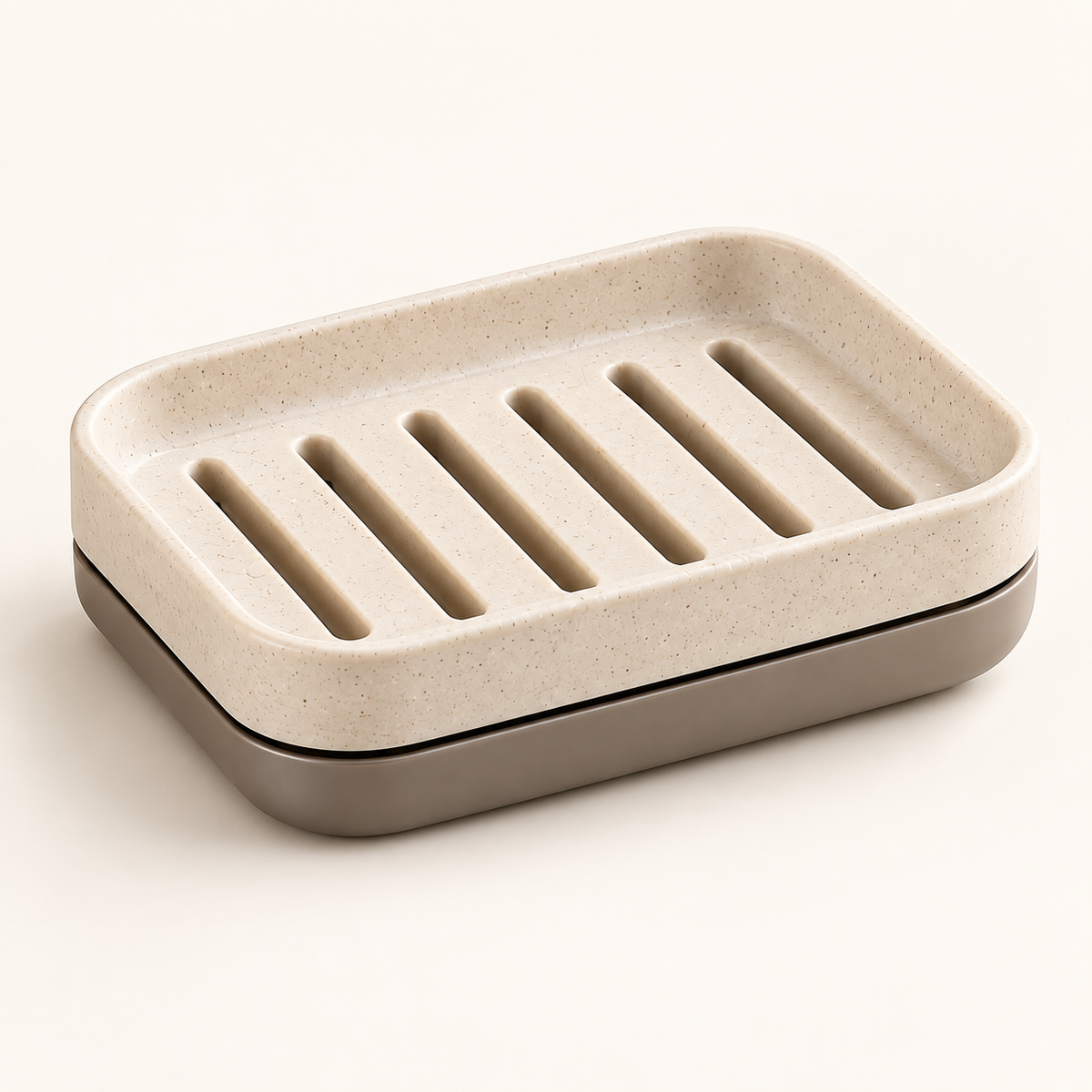 🧼✨ HUSKEER® PureFlow Pro Soap Dish with Drainage Tray – Quick-Drain Raised Soap Holder with Removable Drip Tray, Anti-Slip Base & Easy-Clean Design for Bathroom, Shower, Sink and Kitchen Use 🌟
