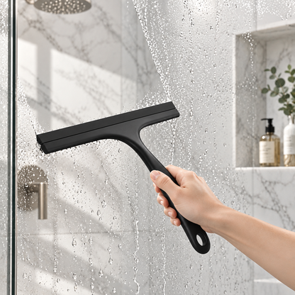 🚿✨ HUSKEER® AquaGlide Pro Shower Squeegee – Flexible Silicone Glass Wiper with Non-Slip Comfort Grip, Streak-Free Quick-Dry Cleaning & Space-Saving Hanging Design for Shower Doors, Mirrors, Tiles and Bathroom Surfaces 🌟